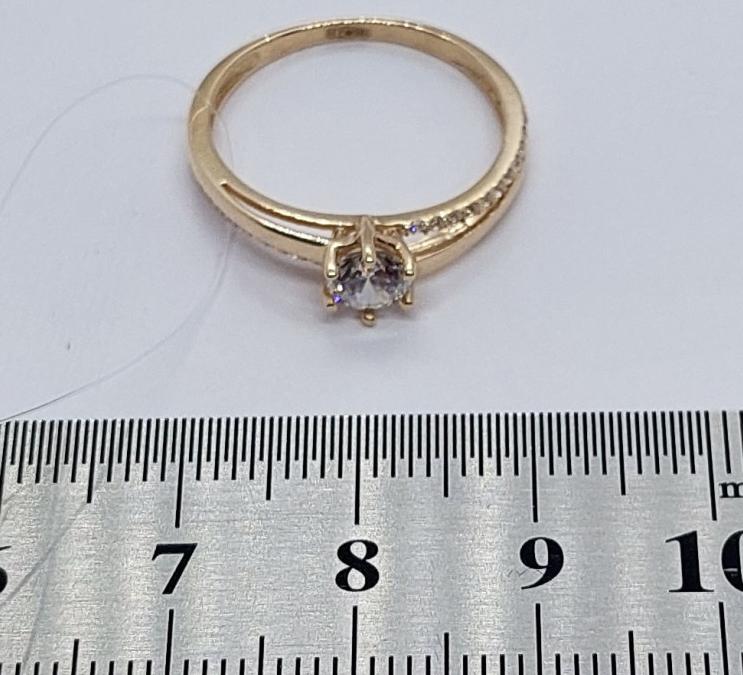 Кольцо из красного золота с цирконием (33219163)  3