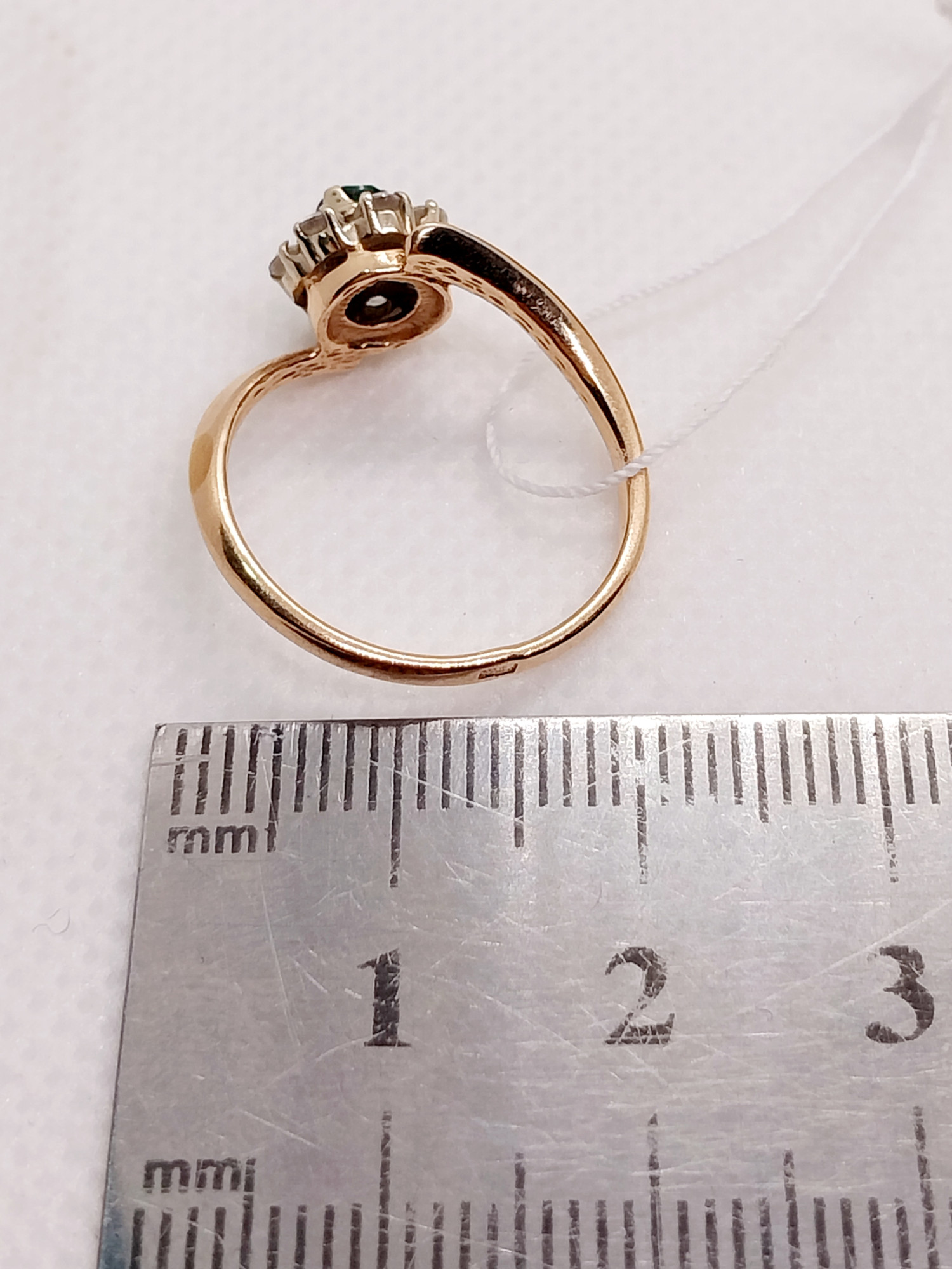Кольцо из красного золота с цирконием (32277818) 7