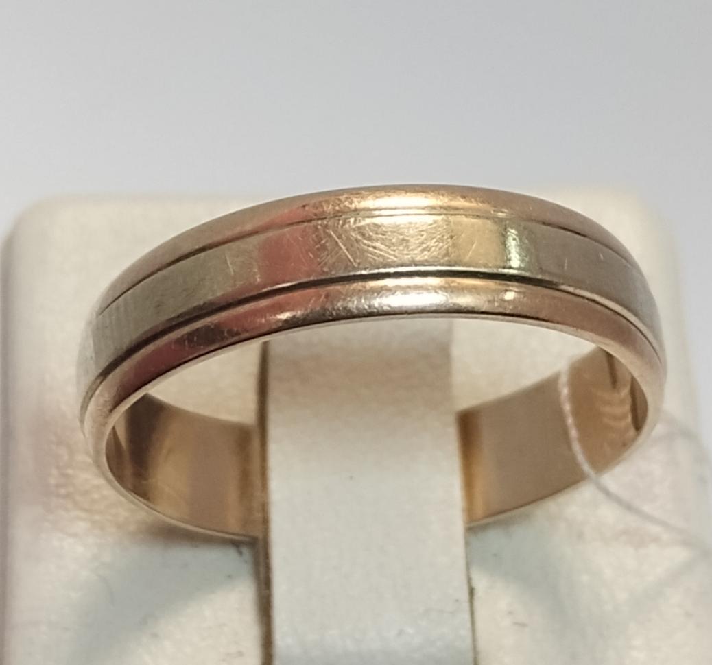Обручальное кольцо из красного и белого золота (33759071) 2