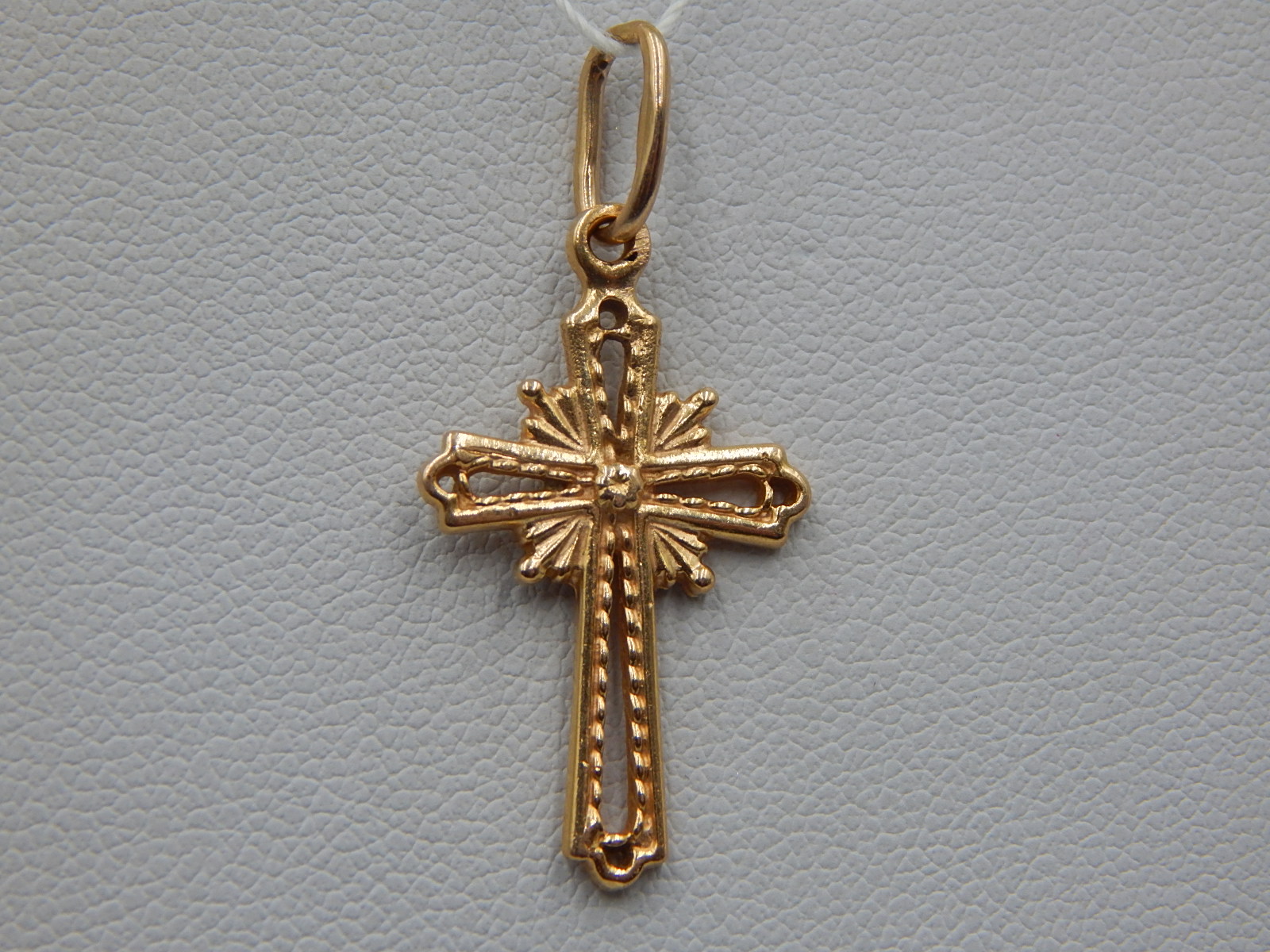 Підвіс-хрест з червоного золота (33644610) 0