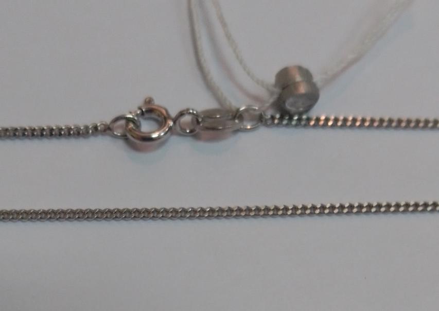 Серебряная цепь с плетением панцирное (30518935) 4