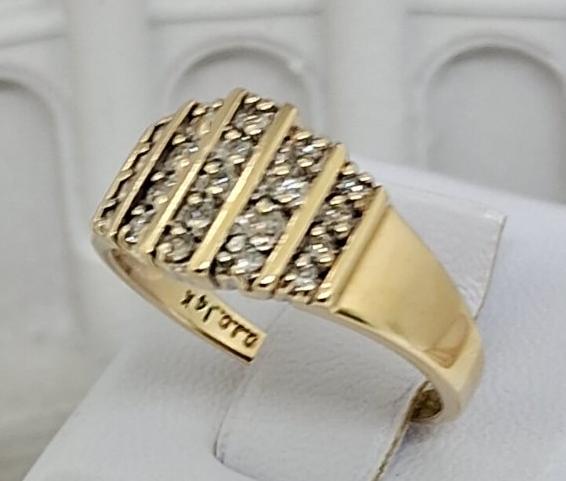 Кольцо из желтого золота с бриллиантом (-ми) (32446195)  1