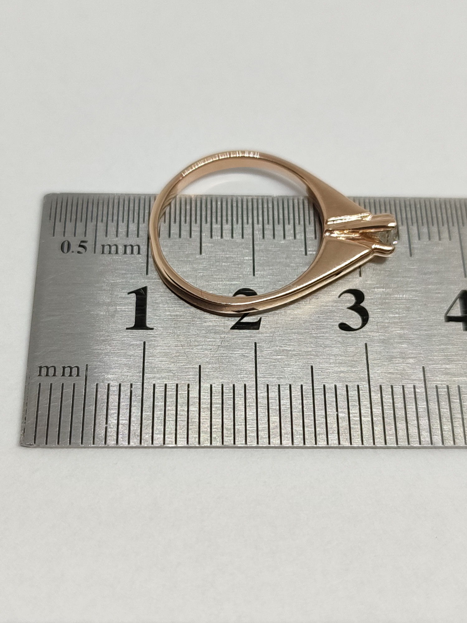 Кольцо из красного золота с бриллиантом (-ми) (32656368) 6