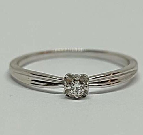 Кольцо из белого золота с бриллиантом (-ми) (33735018) 3