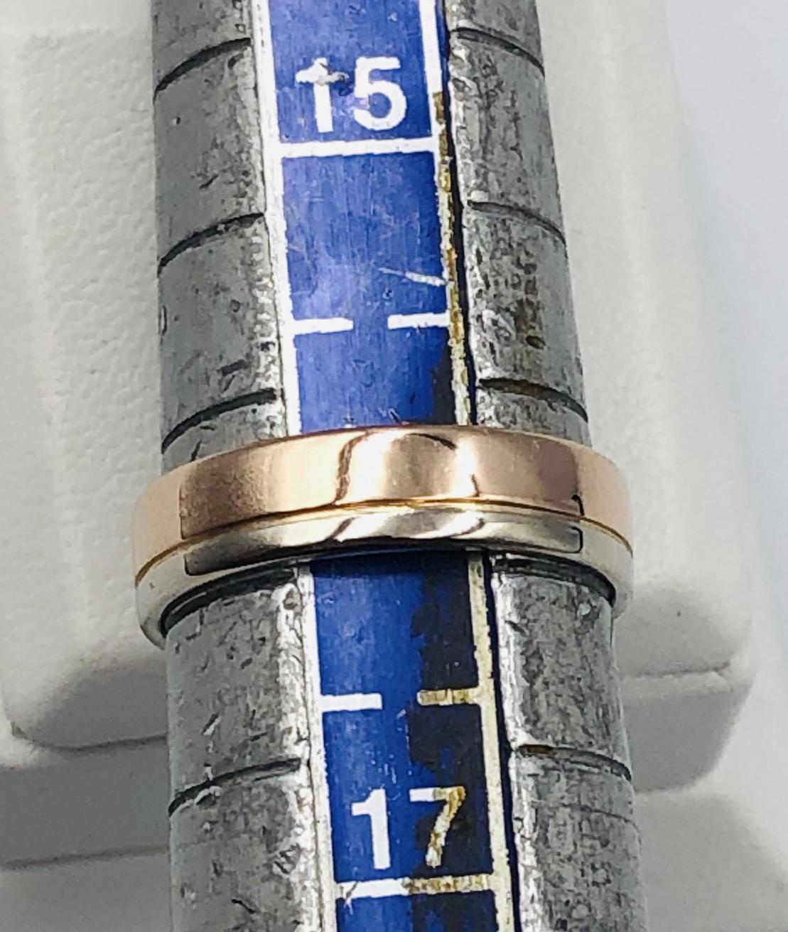 Обручальное кольцо из красного и белого золота с бриллиантом (-ми) (33616231) 2