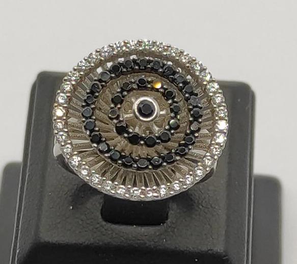 Серебряное кольцо с цирконием (33769462) 0