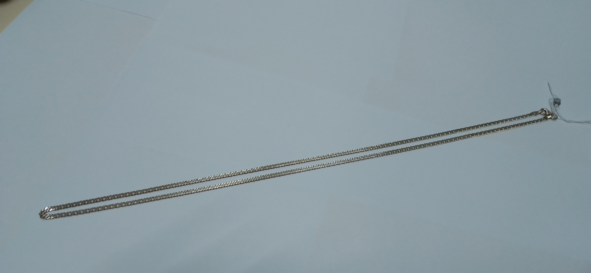 Серебряная цепь с плетением Двойной ромб (30538763) 1