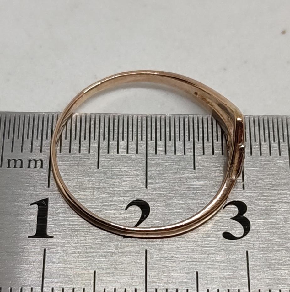 Кольцо из красного и белого золота с бриллиантом (-ми) (32472118)  3