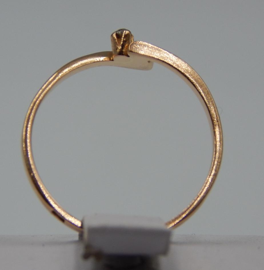 Кольцо из красного и белого золота с цирконием (32420957)  3
