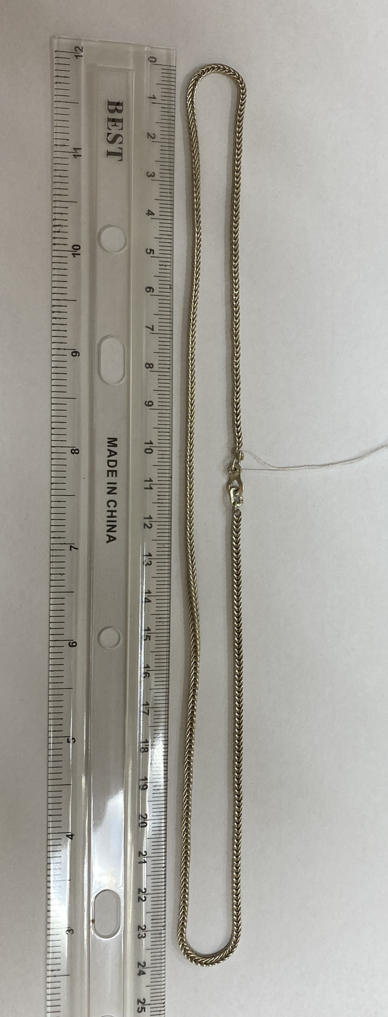 Серебряная цепь с плетением Колосок (33738846) 1