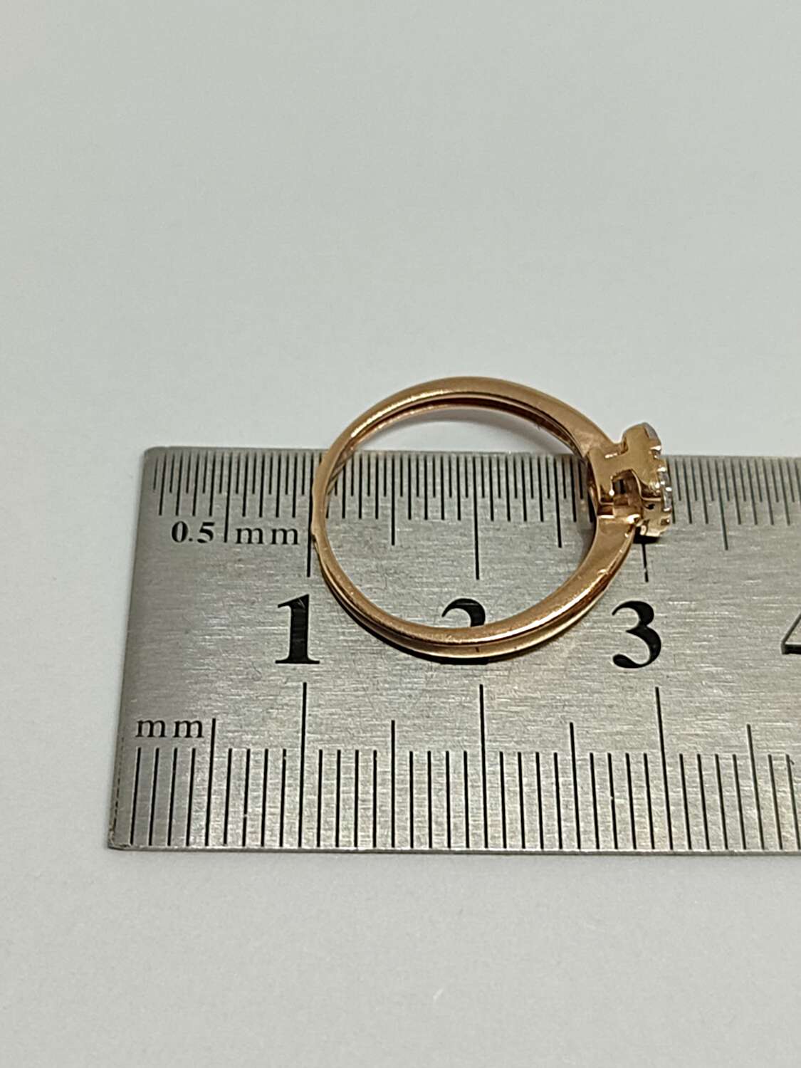 Кольцо из красного золота с цирконием (31868441) 5