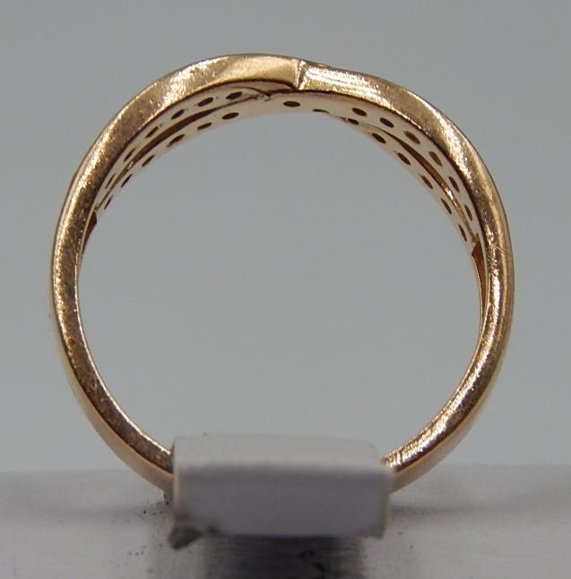 Кольцо из красного золота с цирконием (31944739) 2