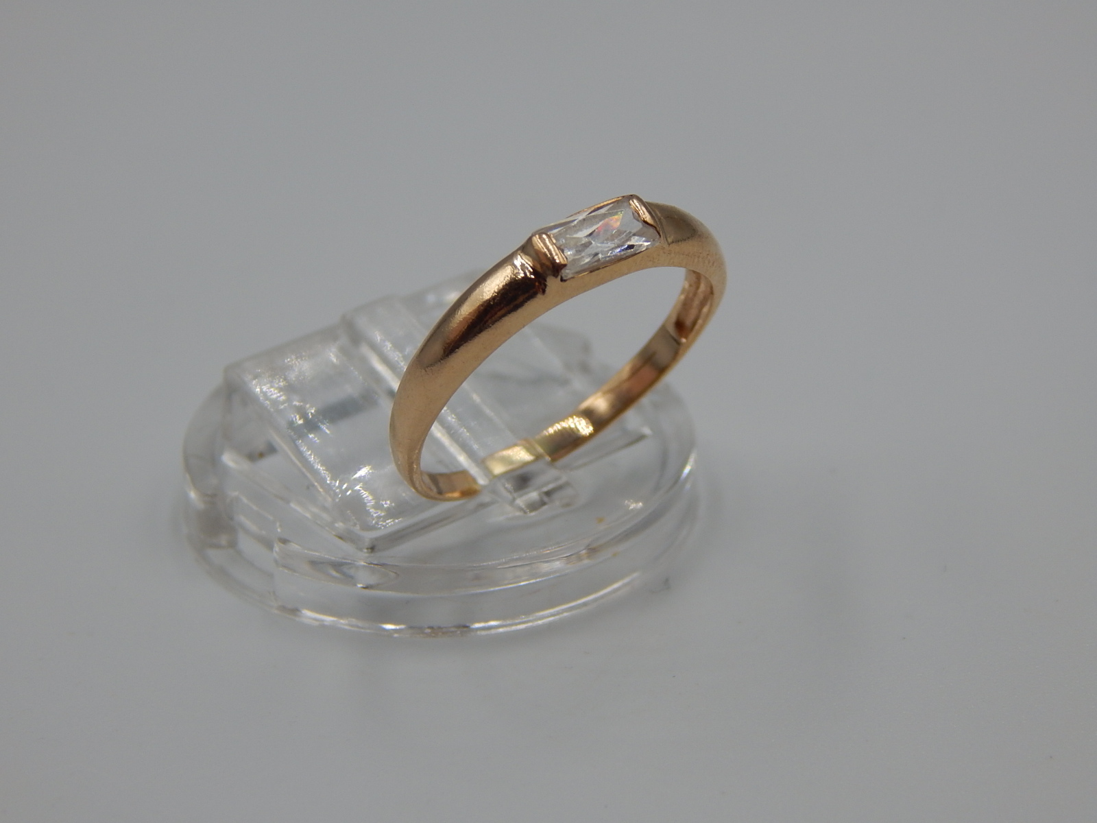 Кольцо из красного золота с цирконием (32272827) 2