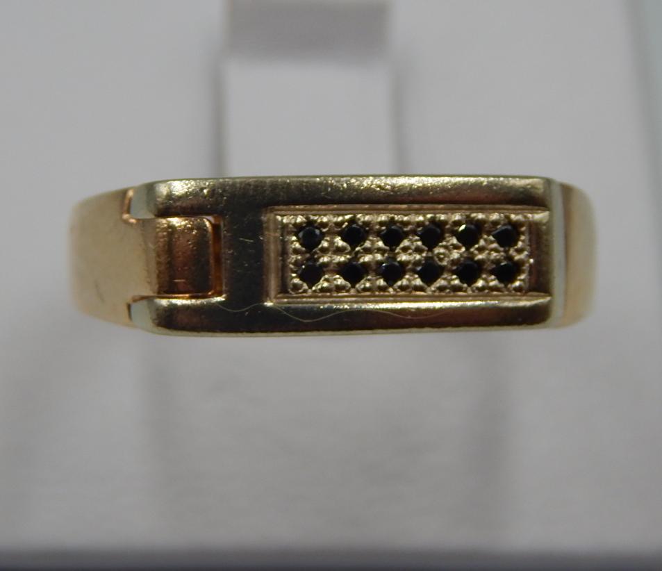 Перстень из красного и белого золота с цирконием (31051155) 0