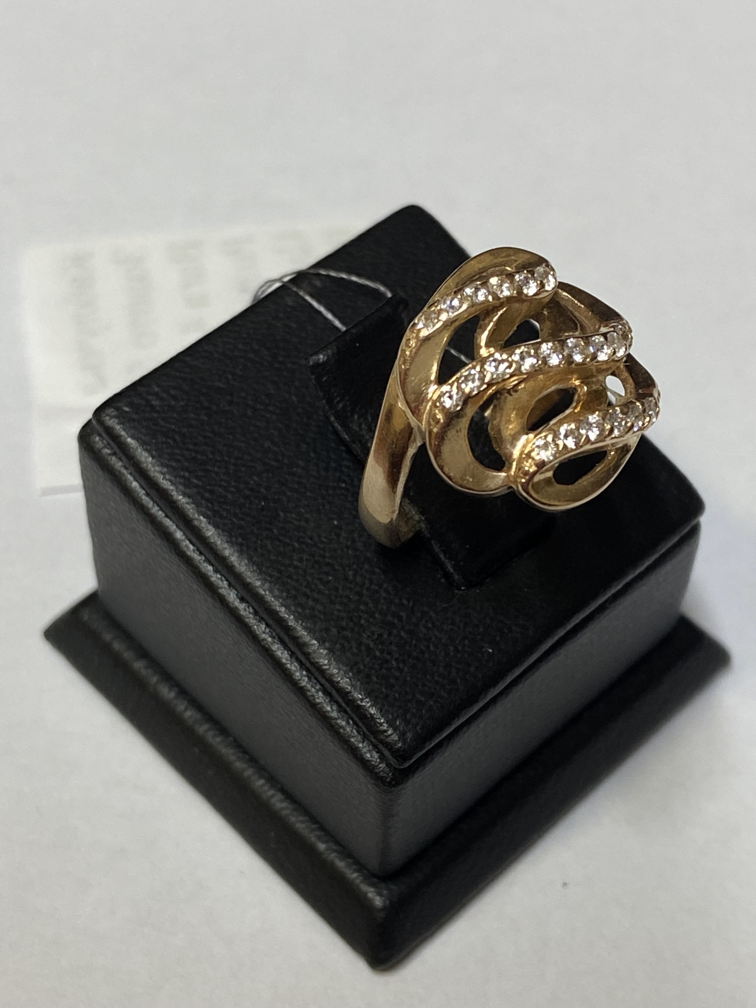 Кольцо из красного золота с цирконием (32872568) 2