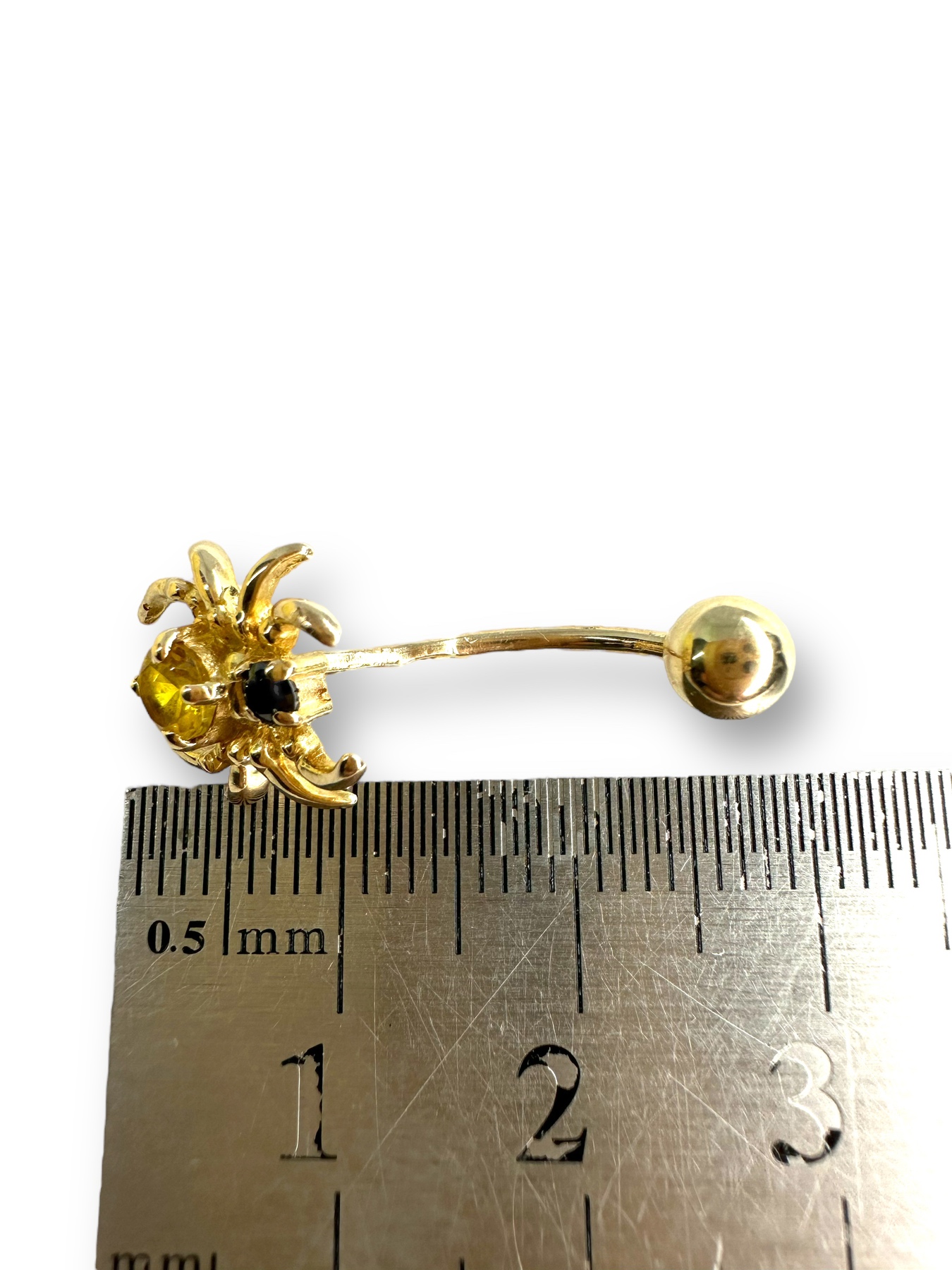 Пирсинг из красного золота с цирконием (32115355) 3