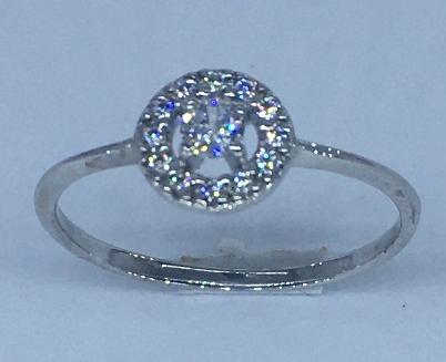 Серебряное кольцо с цирконием (30555926) 0