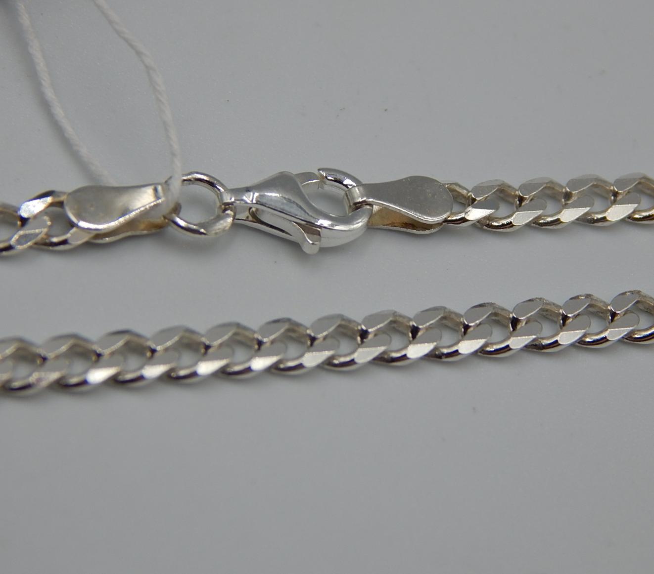 Серебряная цепь с плетением Панцирное (31126778) 0