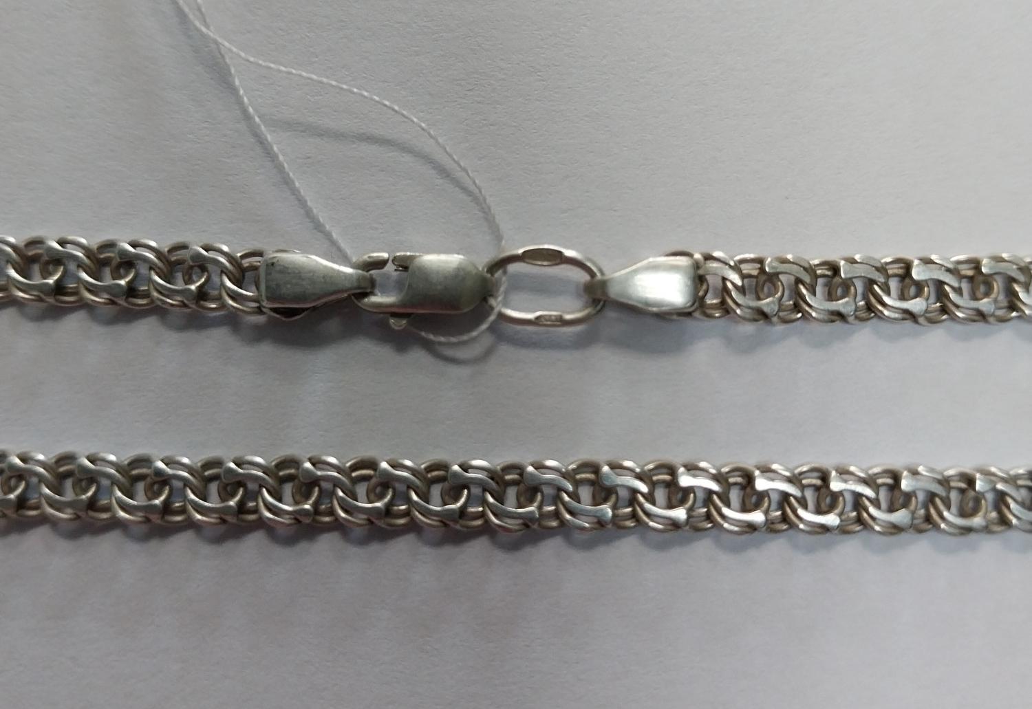 Серебряная цепь с плетением Бисмарк (33810911) 3