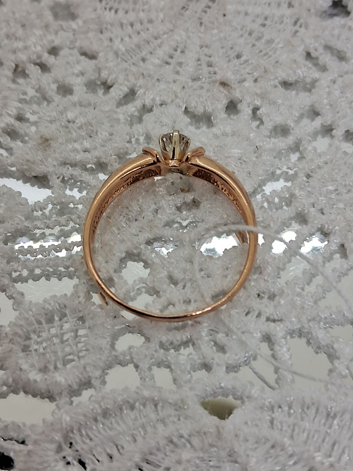 Кольцо из красного золота с бриллиантом (-ми) (33624629) 9