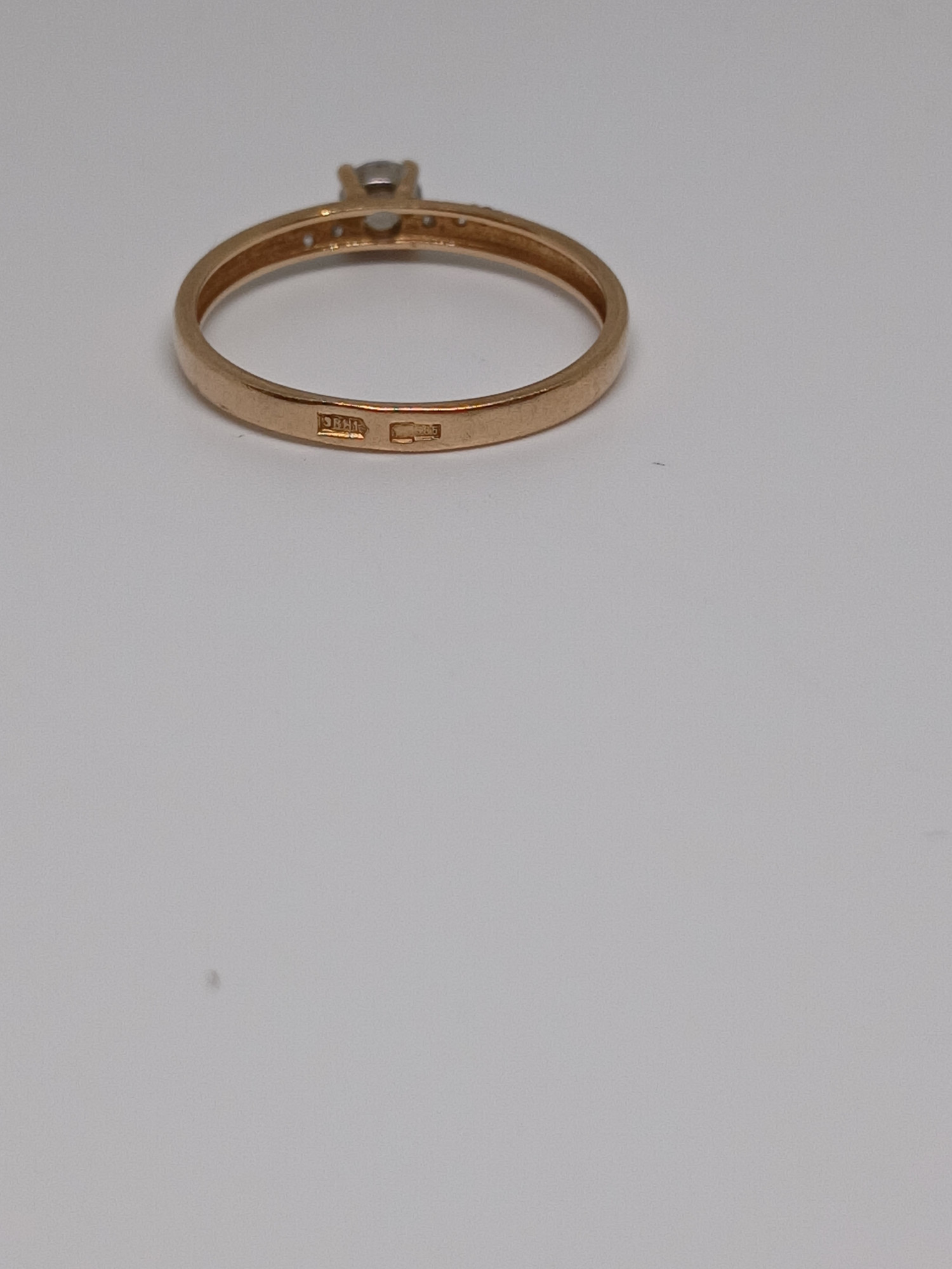 Кольцо из красного золота с цирконием (32827303) 5
