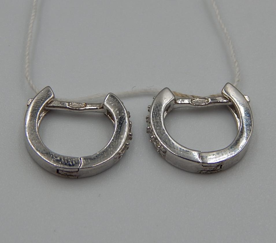 Срібні сережки з цирконієм (33050639) 2