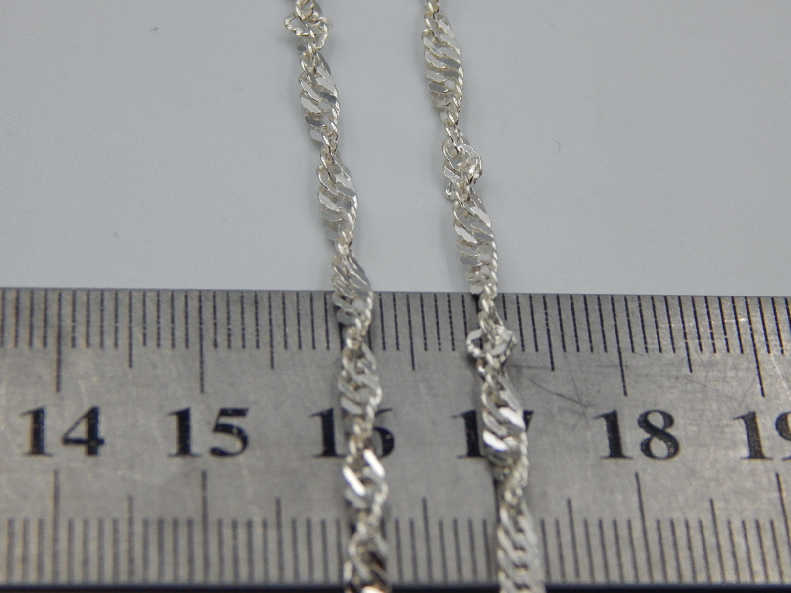 Серебряная цепь с плетением Сингапур (30956450) 2