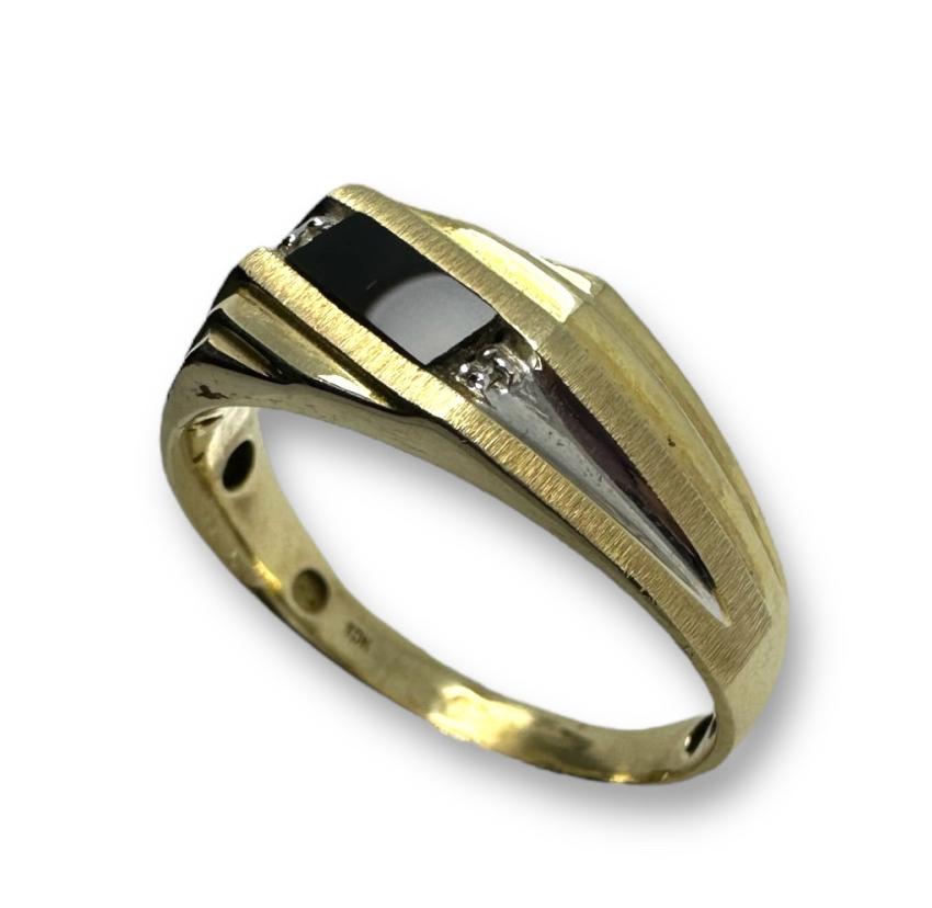 Перстень из желтого и белого золота с цирконием (30389696) 2
