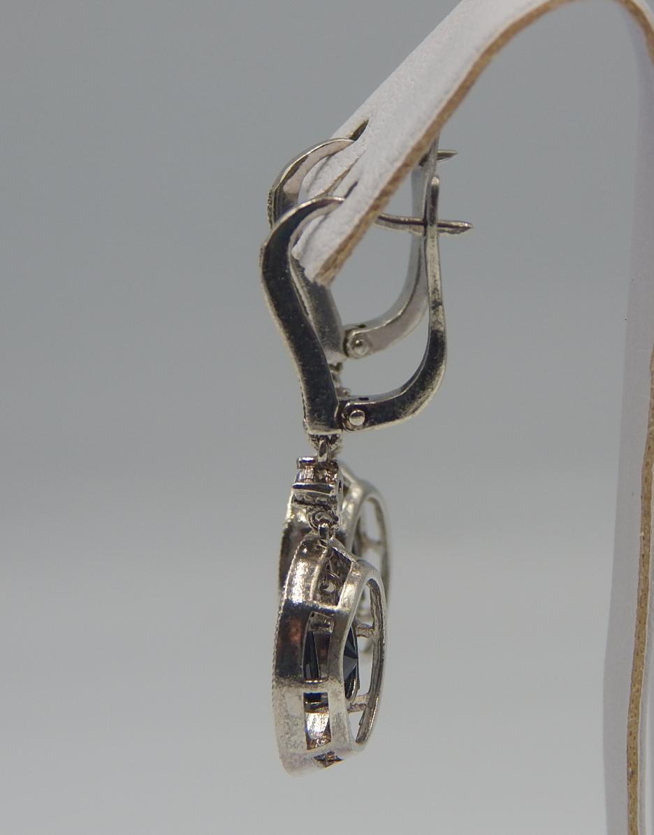 Срібні сережки з цирконієм (33287674) 1