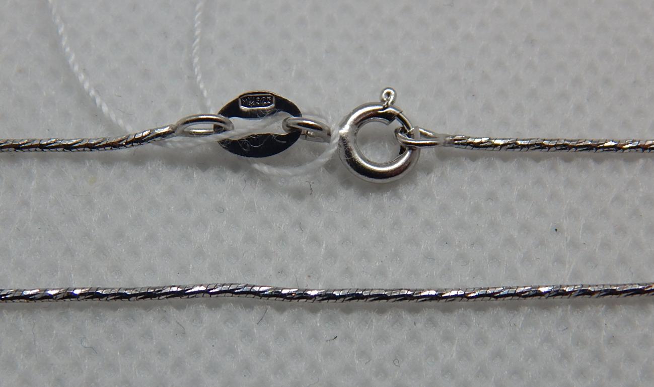 Серебряная цепь с плетением Снейк (30523273) 0