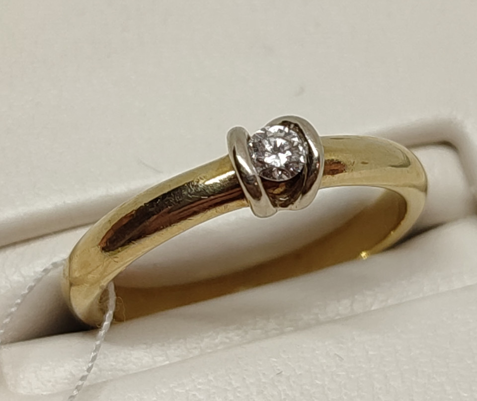 Кольцо из красного золота с бриллиантом (-ми) (27417222)  0