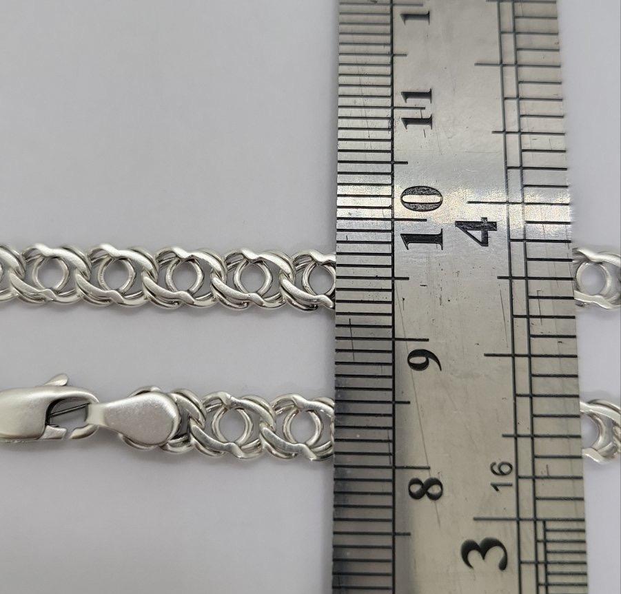 Серебряная цепь с плетением Бисмарк (33667092) 2
