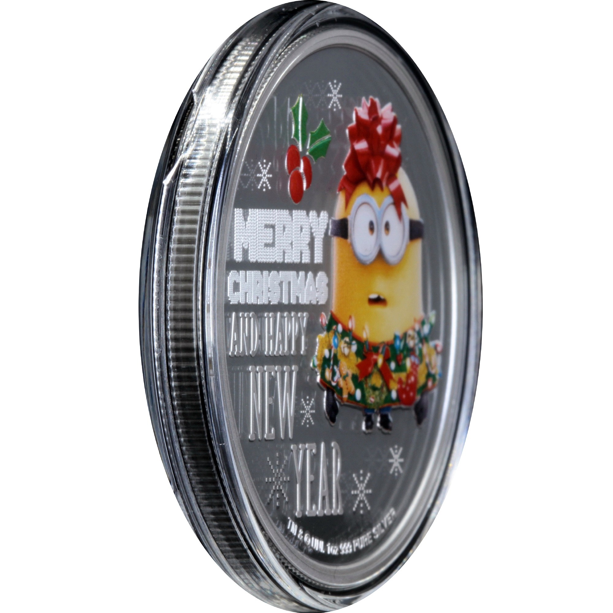 Серебряная монета 1oz Миньон Поздравляет с Рождеством и Новым Годом 2 доллара 2019 Ниуэ (29128574) 13