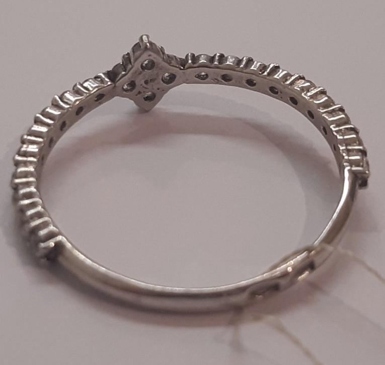 Серебряное кольцо с цирконием (28857077) 4