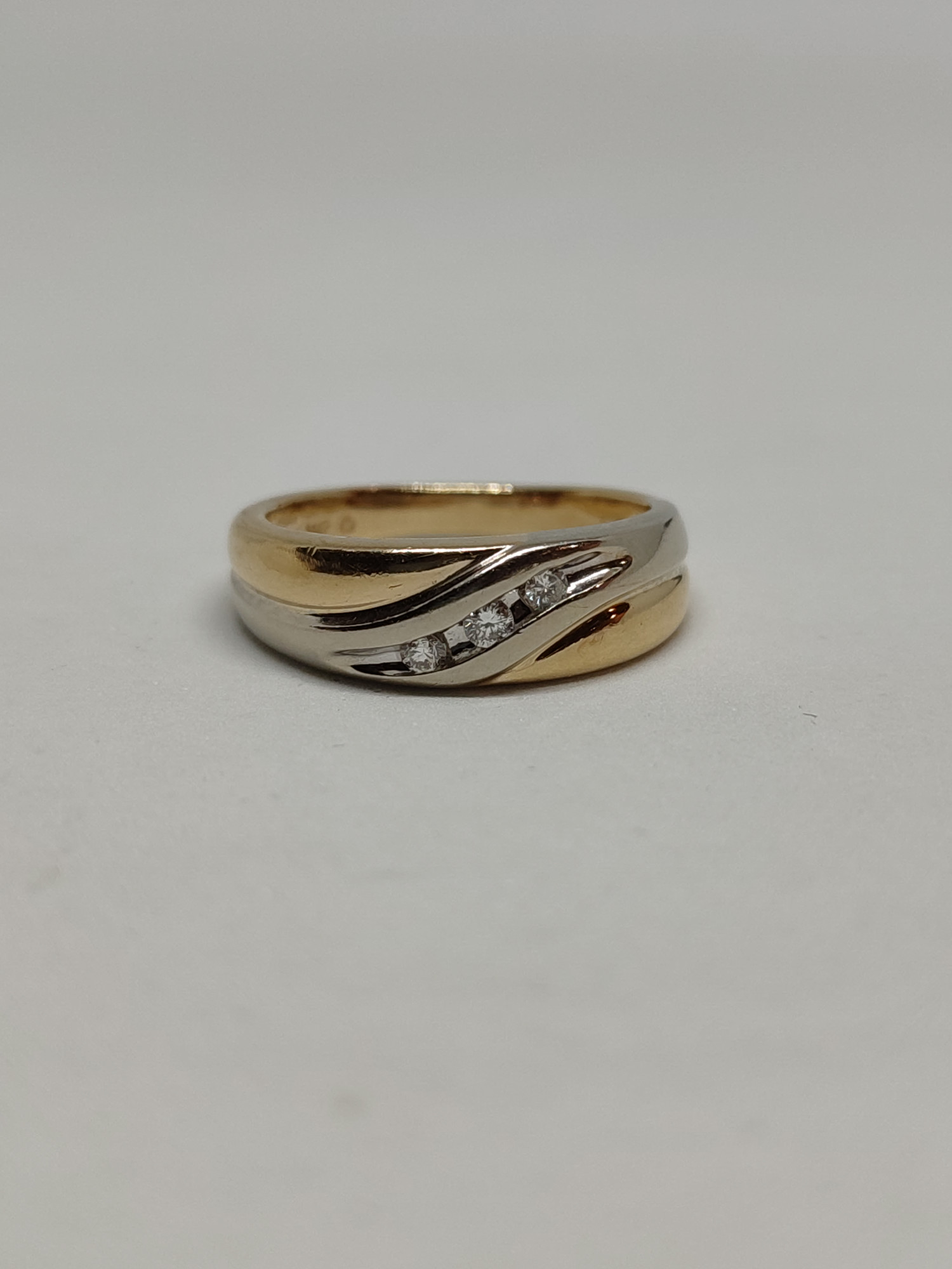Кольцо из желтого и белого золота с бриллиантом (-ми) (32010512) 6