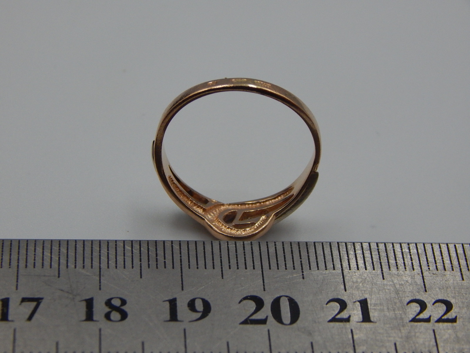 Кольцо из красного и белого золота с цирконием (31574824) 6