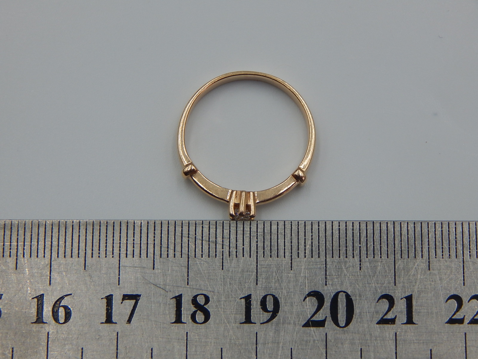 Кольцо из красного золота с цирконием (33687970) 3