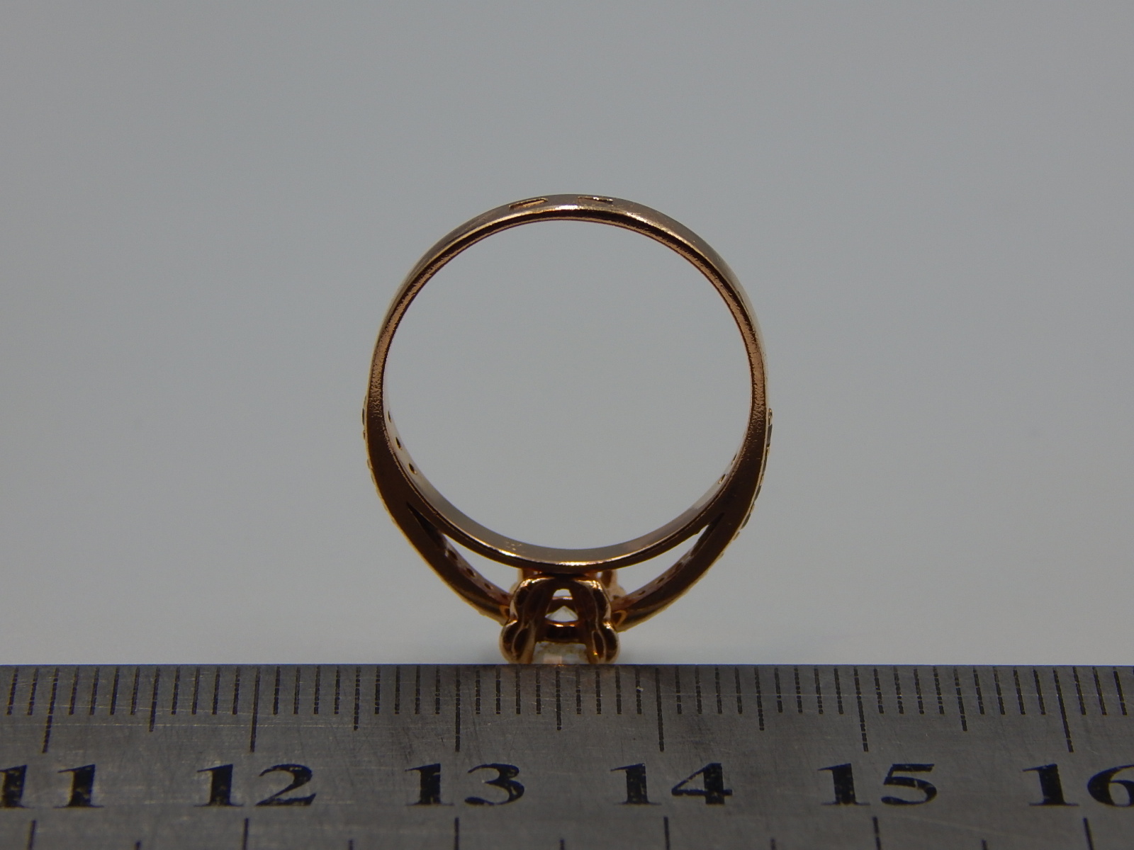 Каблучка з червоного золота з цирконієм (32919949) 6