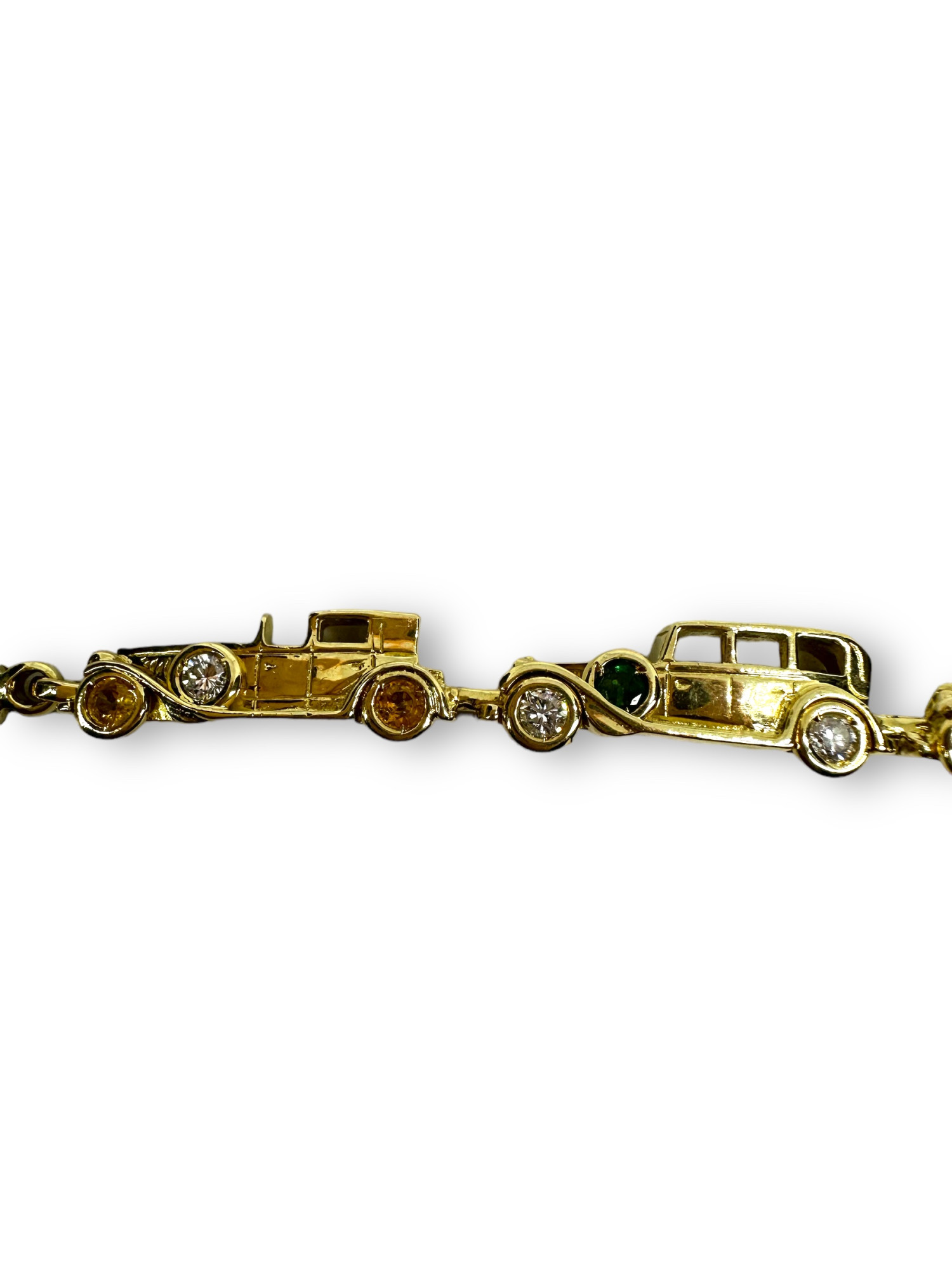 Браслет из желтого золота с изумрудом, топазом, рубином и бриллиантом (-ми) (32156864) 2