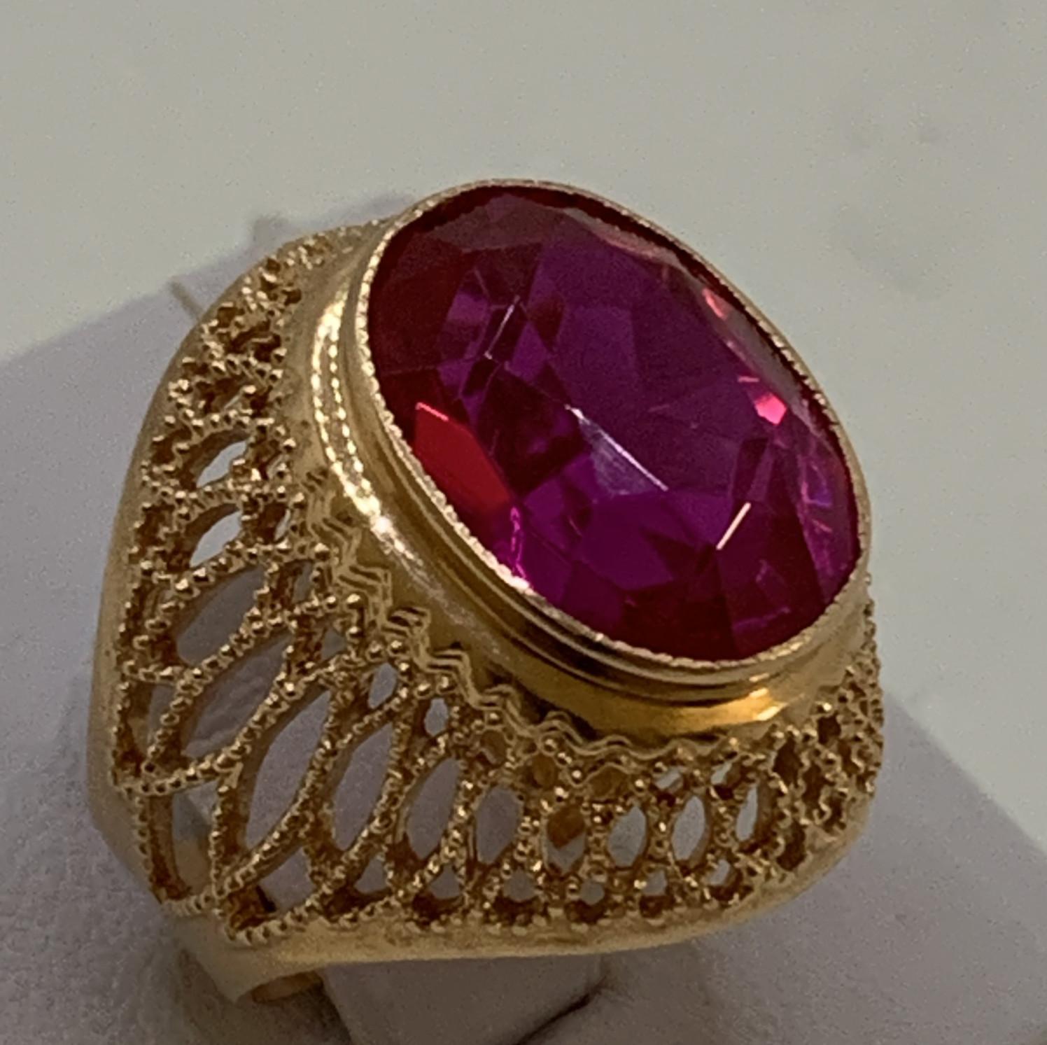 Кольцо из красного золота с цирконием (32562484)  1