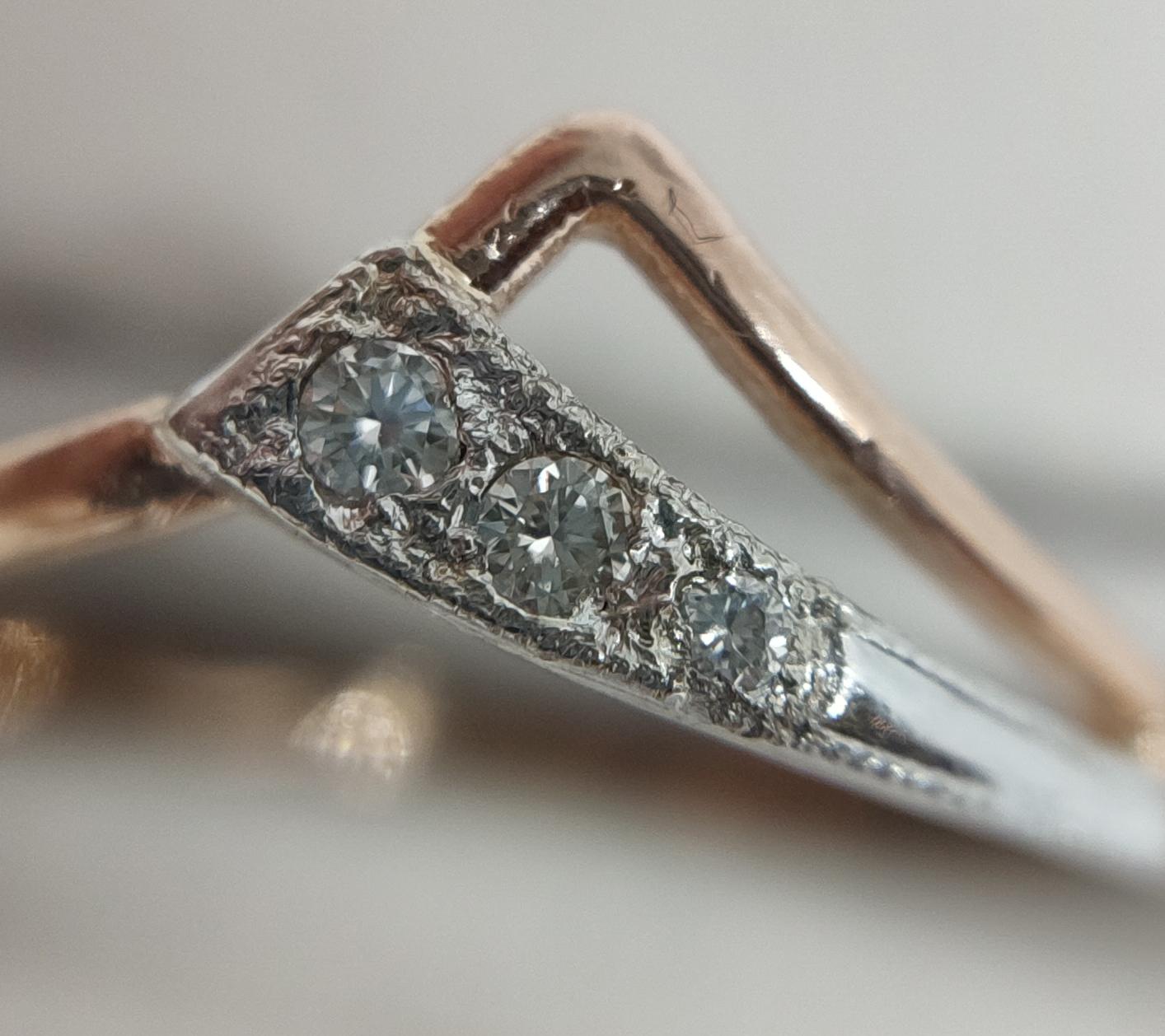Кольцо из красного и белого золота с бриллиантом (-ми) (32472118)  4