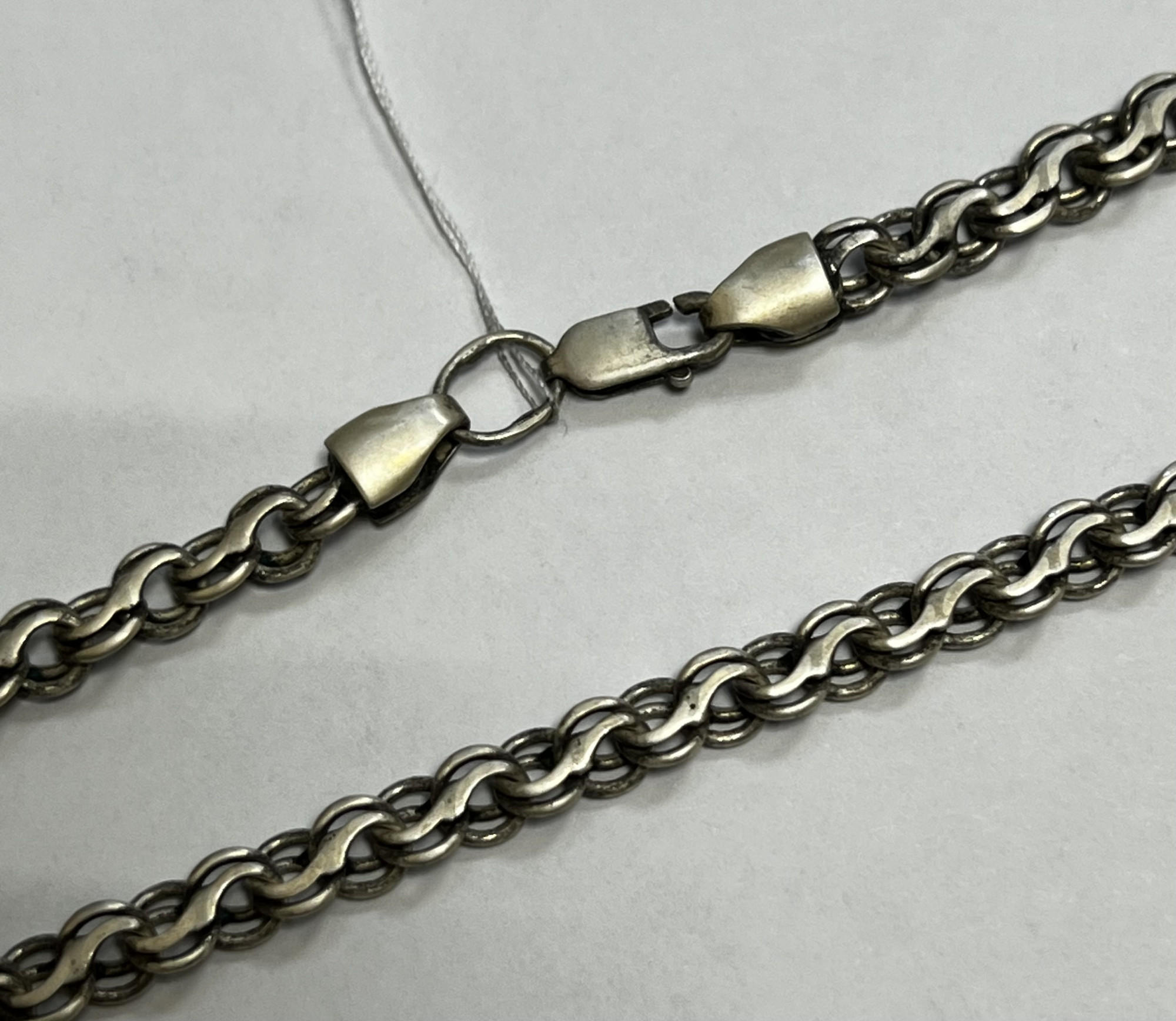 Срібний ланцюг з плетінням Струмочок (33584067) 0