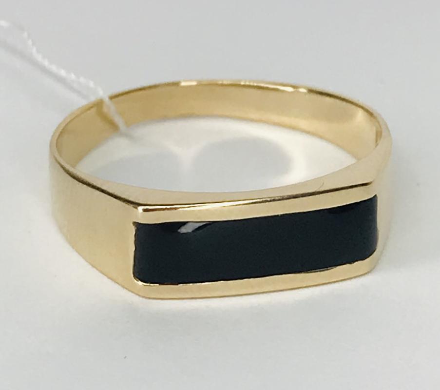 Перстень з червоного золота з емаллю (32000845) 0
