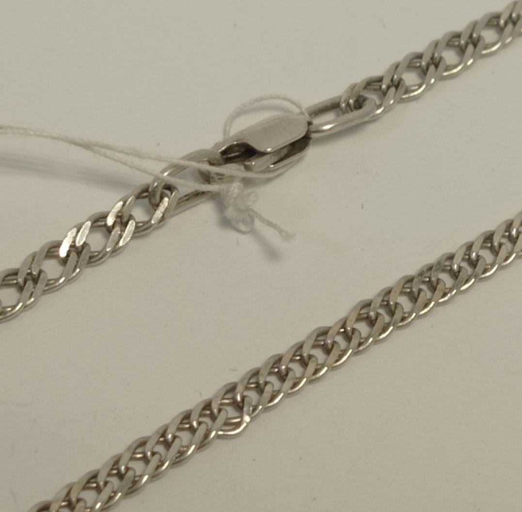 Серебряная цепь с плетением Двойной ромб (33676406) 0
