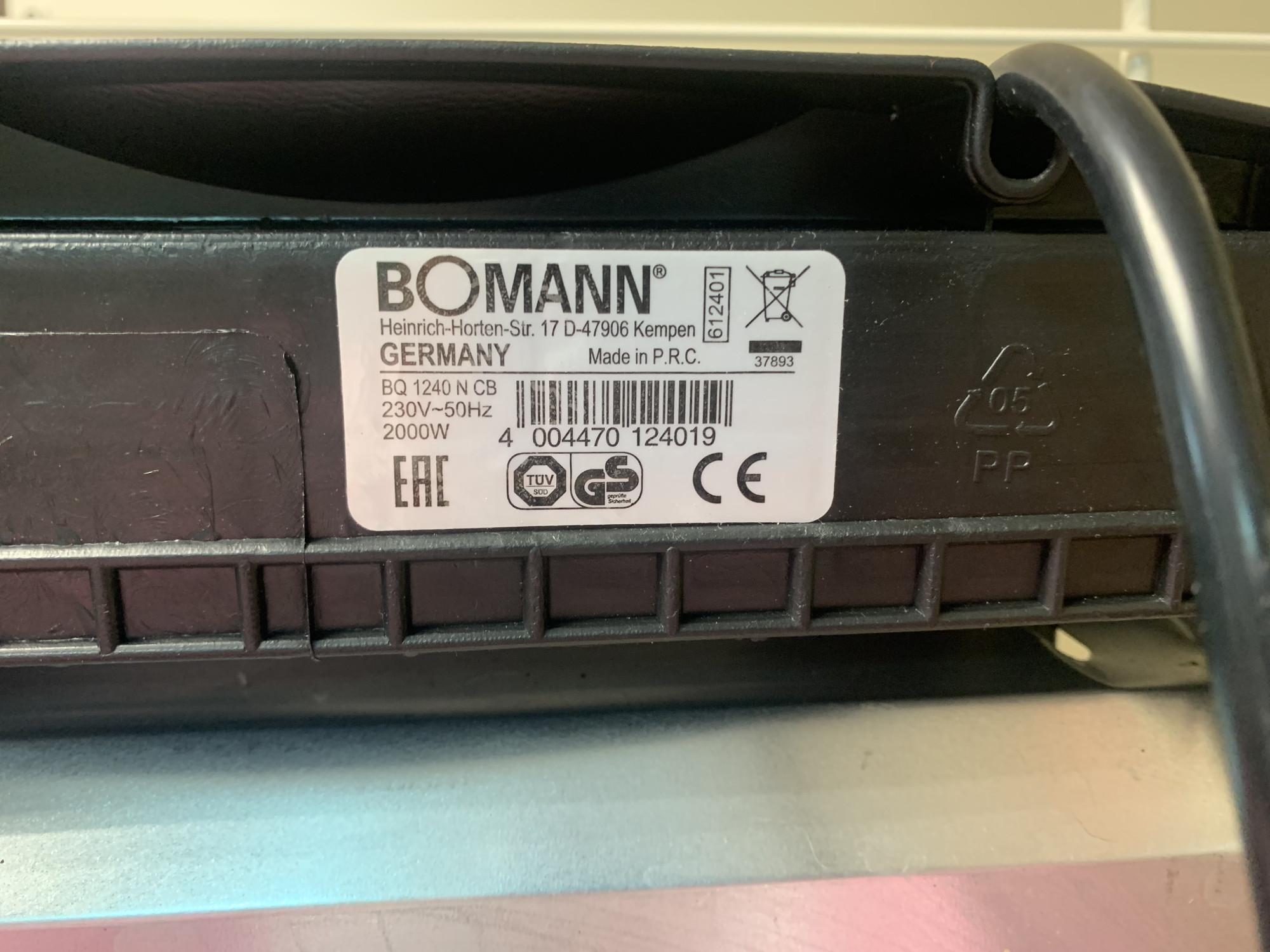 Электрогриль Bomann BQ 1240 N CB 1