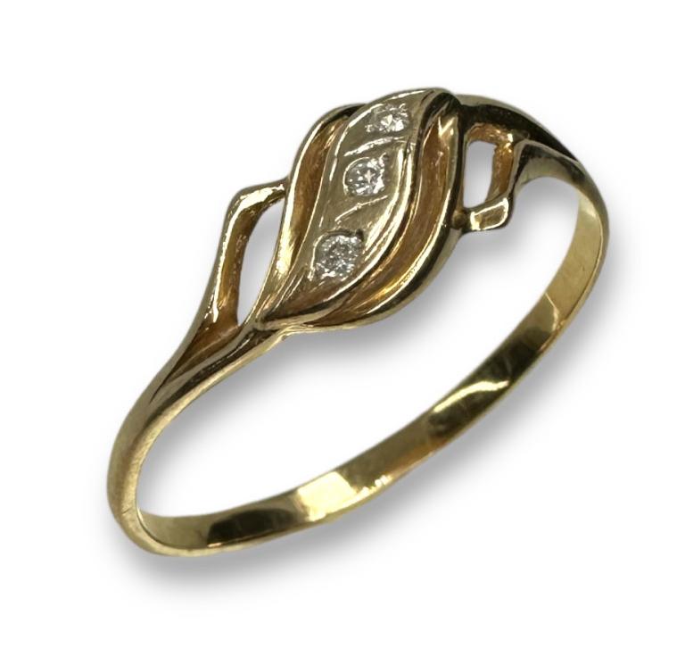 Кольцо из красного и белого золота с цирконием (31306267) 0