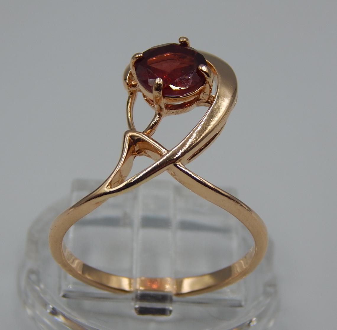 Кольцо из красного золота с цирконием (33693703)  0