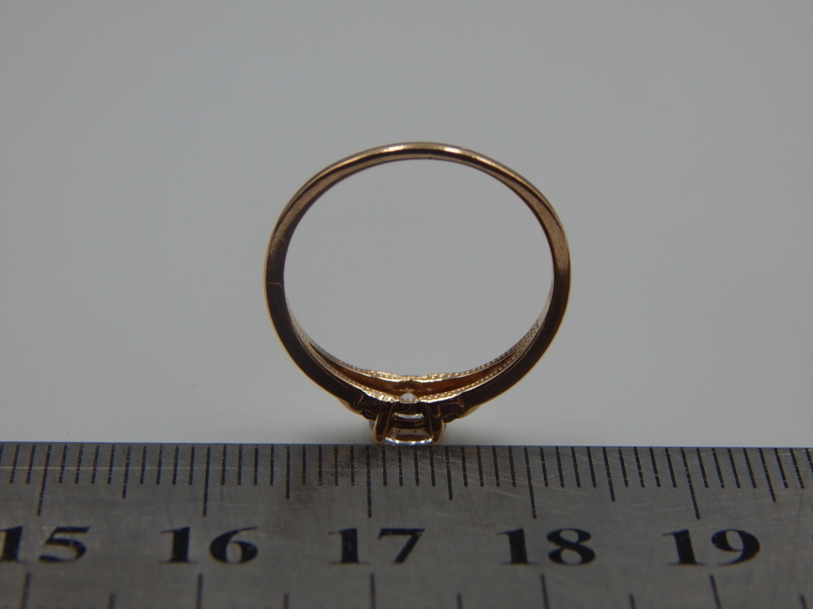 Кольцо из красного золота с цирконием (33767963) 3
