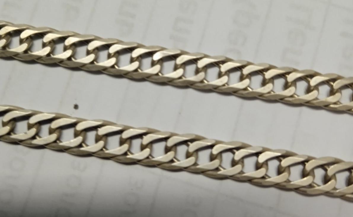 Серебряная цепь с плетением Двойной ромб (31497493) 0