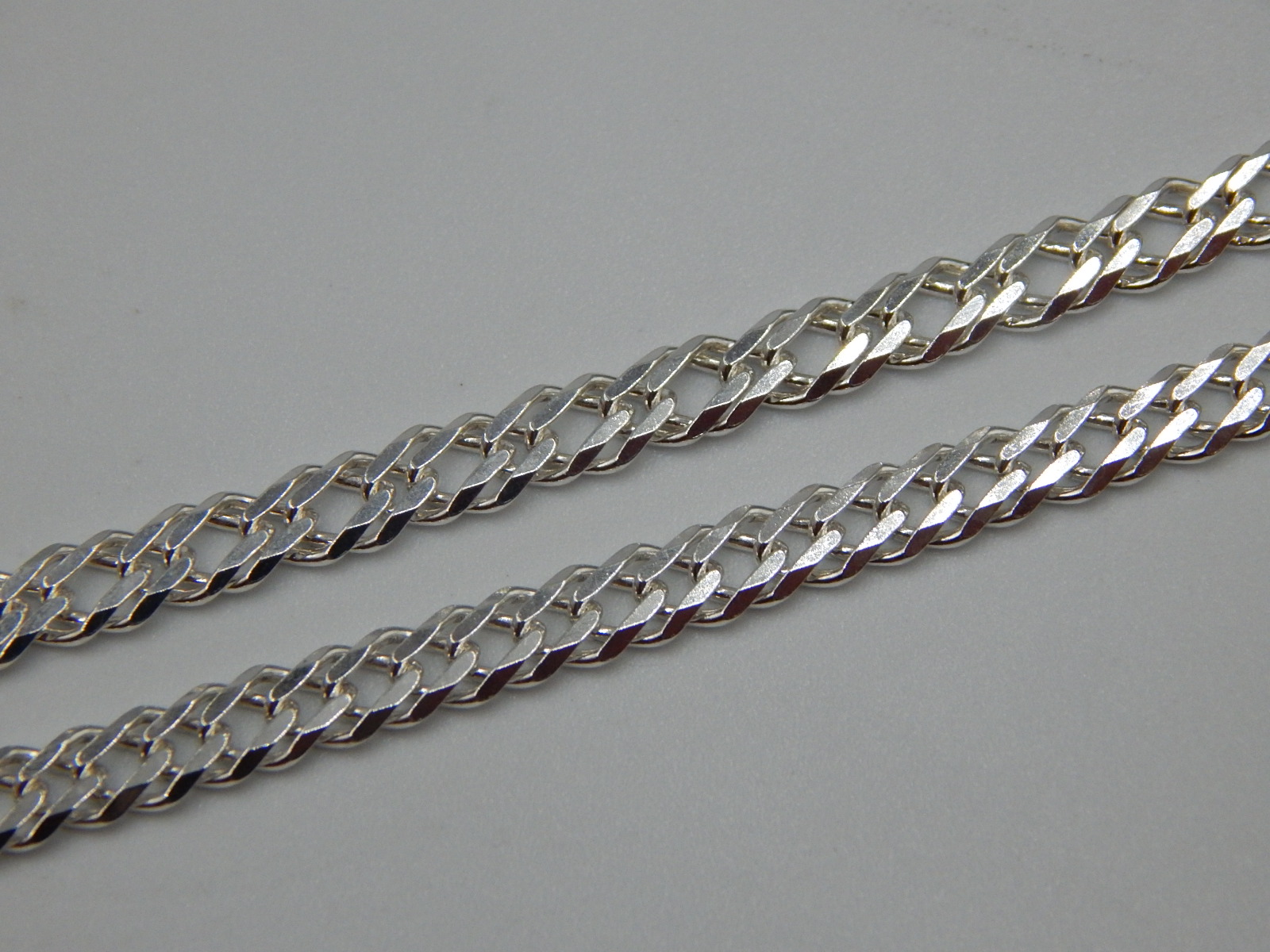 Серебряная цепь с плетением Двойной ромб (31765755) 1